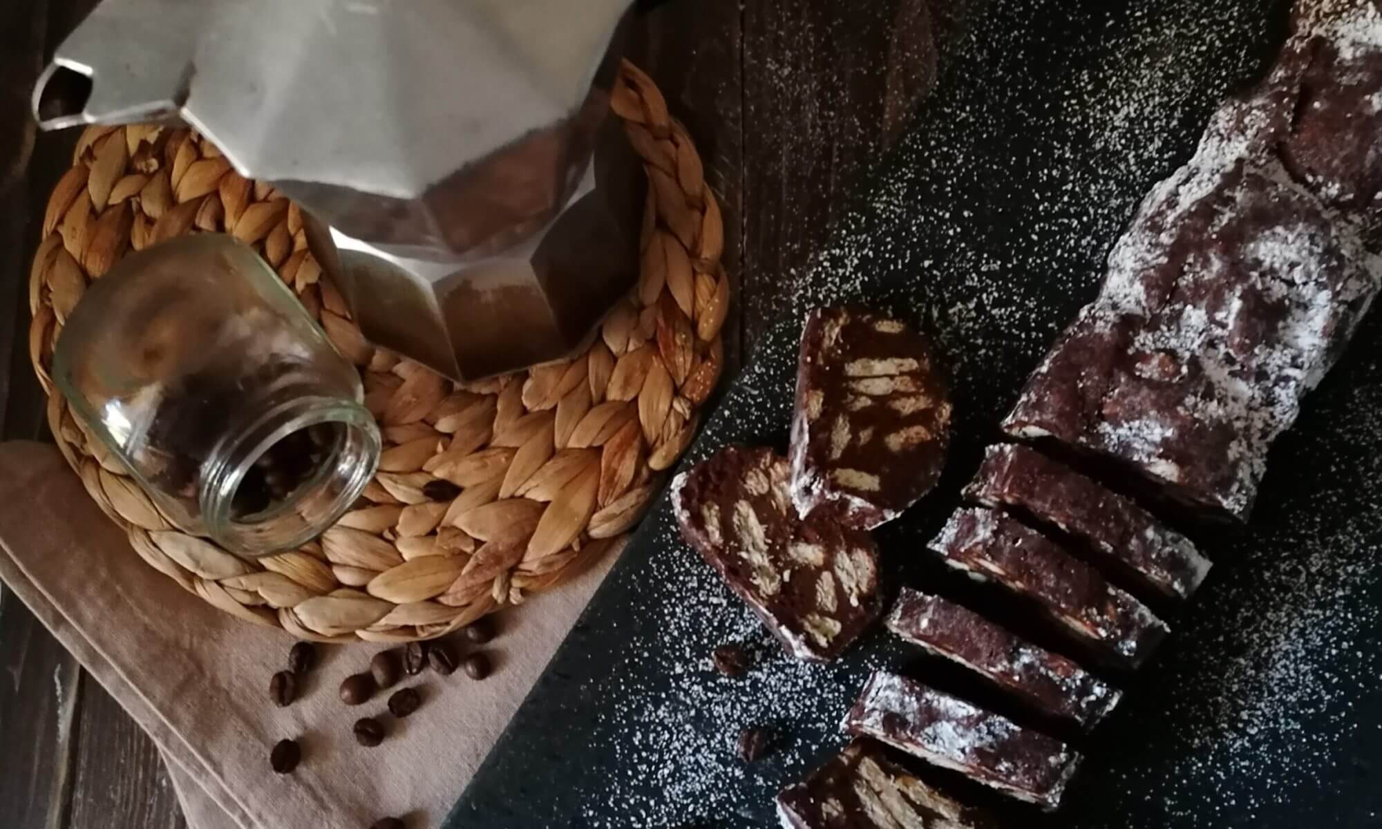 Salame di cioccolato al profumo di caffè
